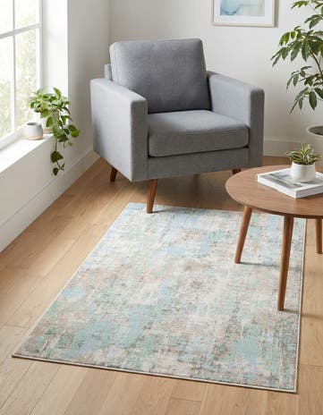 Teal Lotus Rug