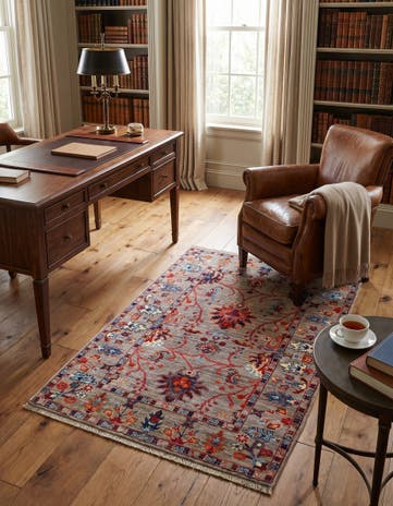 3' 4 x 4' 11 Hand Knotted Ariana Ziegler Rug