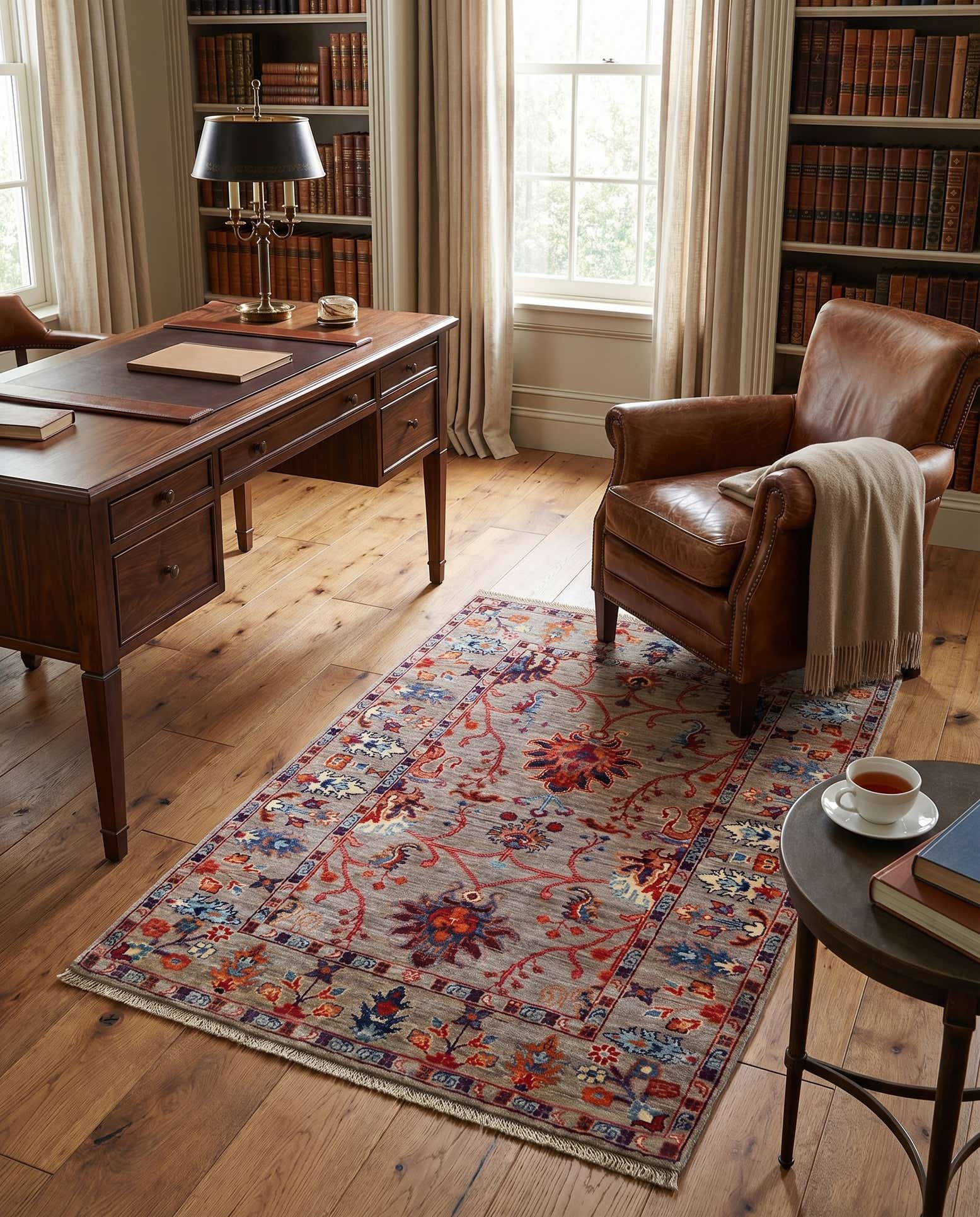 3' 4 x 4' 11 Hand Knotted Ariana Ziegler Rug