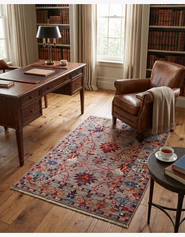 3' 4 x 4' 11 Hand Knotted Ariana Ziegler Rug