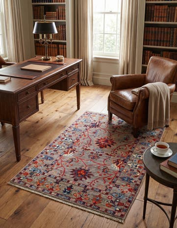 3' 4 x 4' 11 Hand Knotted Ariana Ziegler Rug