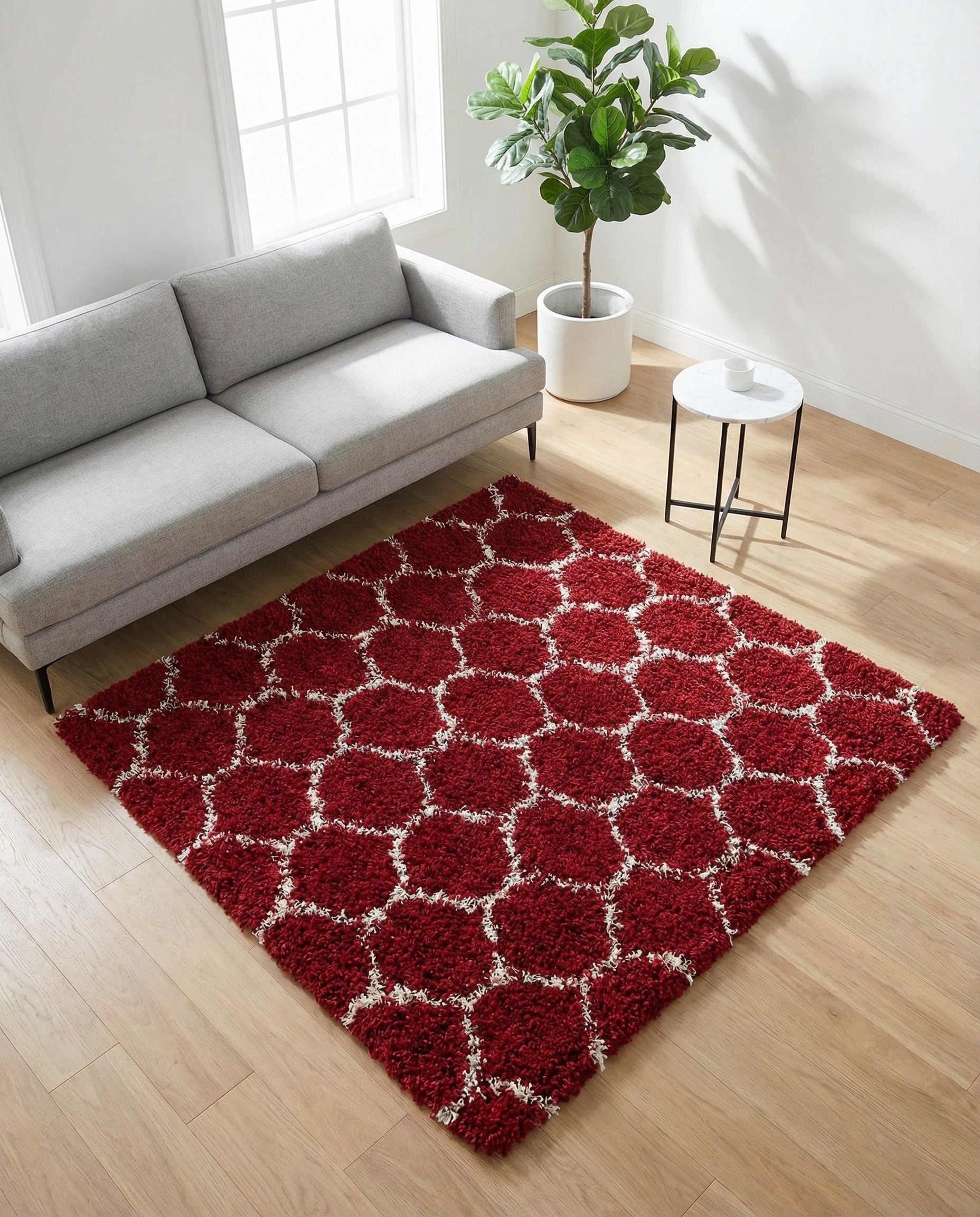 6' x 6' Trellis Shag Square Rug