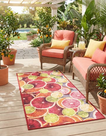 2' x 3' 11 Easy-Clean Jill Zarin Caribbean Indoor / Outdoor Runner Rug