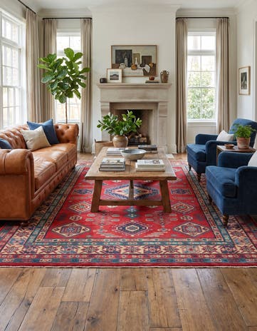 6' 8 x 8' 8 Hand Knotted Kazak Rug