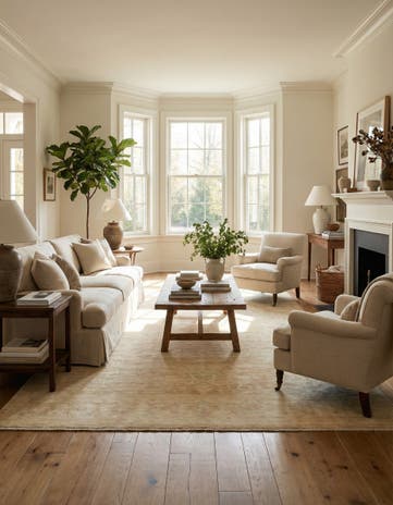 8' 1 x 9' 7 Hand Knotted Oushak Wool Rug