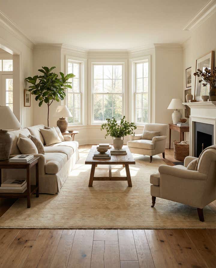 8' 1 x 9' 7 Hand Knotted Oushak Wool Rug