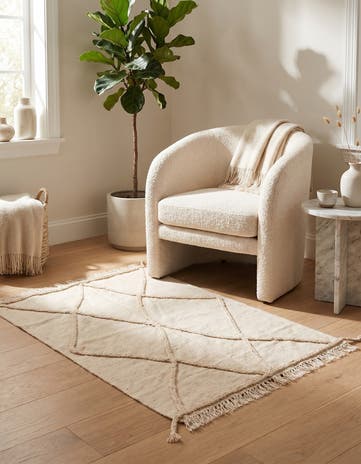 3' 7 x 4' 10 Hand Knotted Moroccan Wool Rug