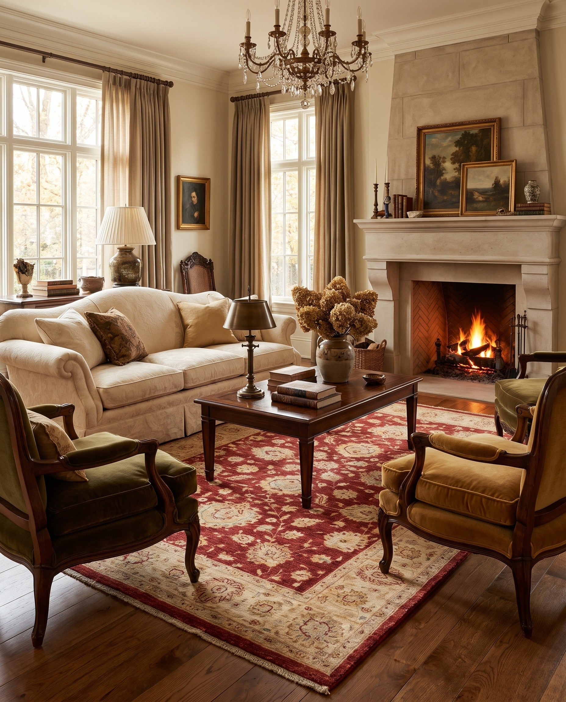 6' 6 x 9' 10 Hand Knotted Ziegler Rug