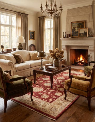 6' 6 x 9' 10 Hand Knotted Ziegler Rug