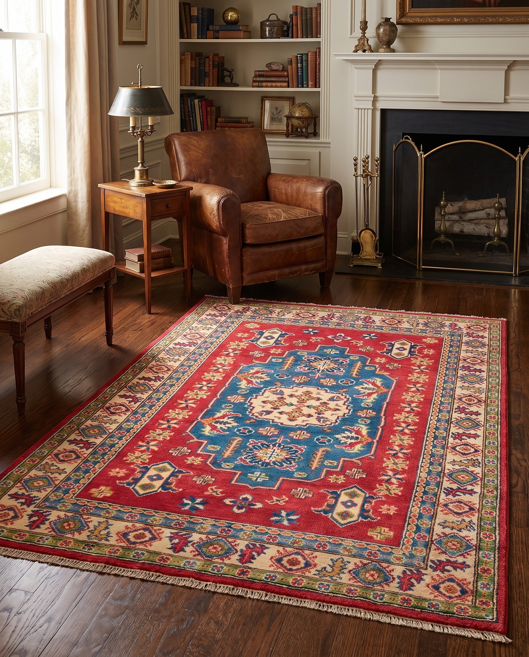 4' x 5' 11 Hand Knotted Kazak Rug