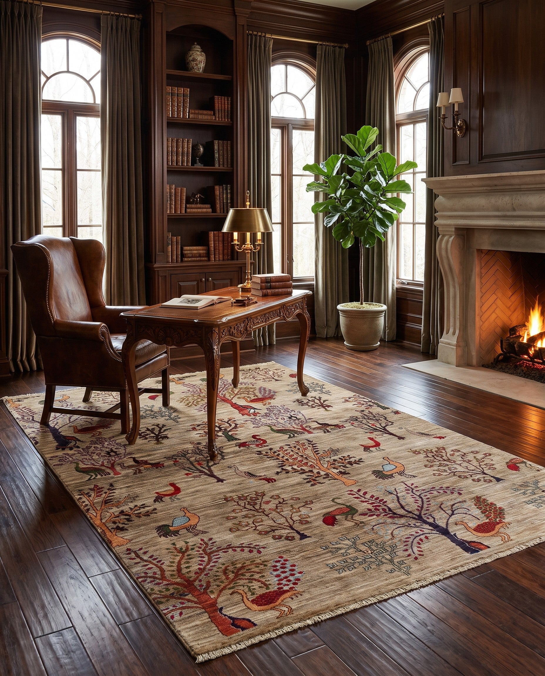 5' 1 x 6' 8 Hand Knotted Ariana Ziegler Rug
