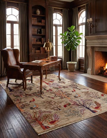 5' 1 x 6' 8 Hand Knotted Ariana Ziegler Rug