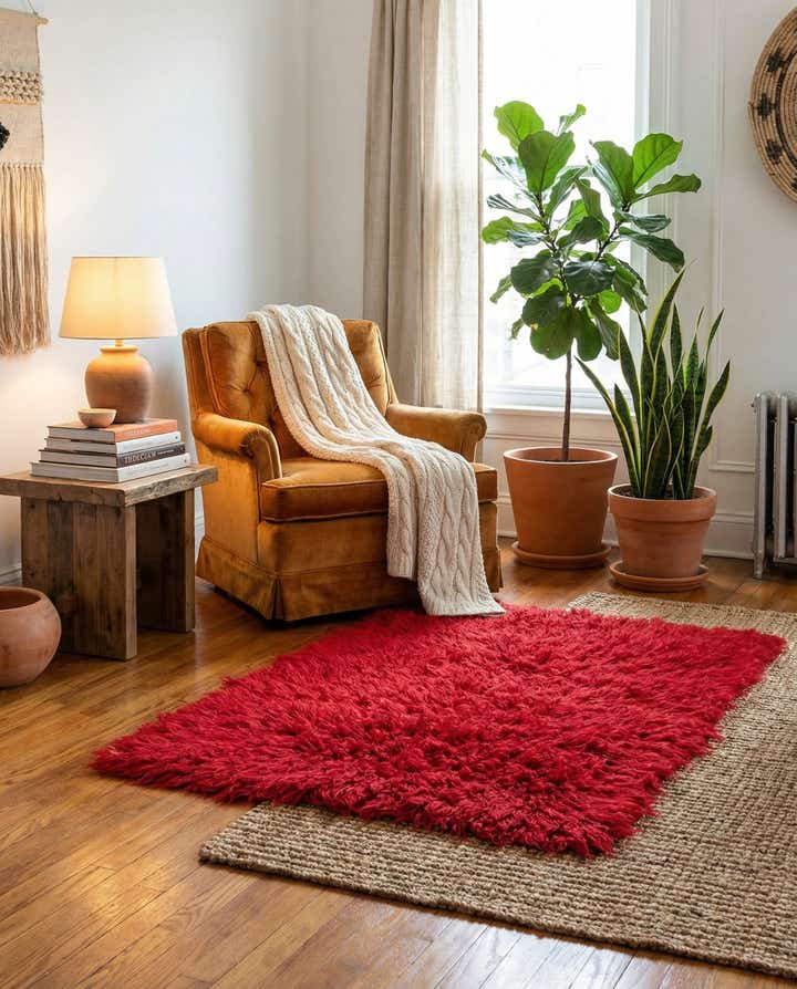 2' 8 x 4' 7 Hand Knotted Moroccan Wool Rug