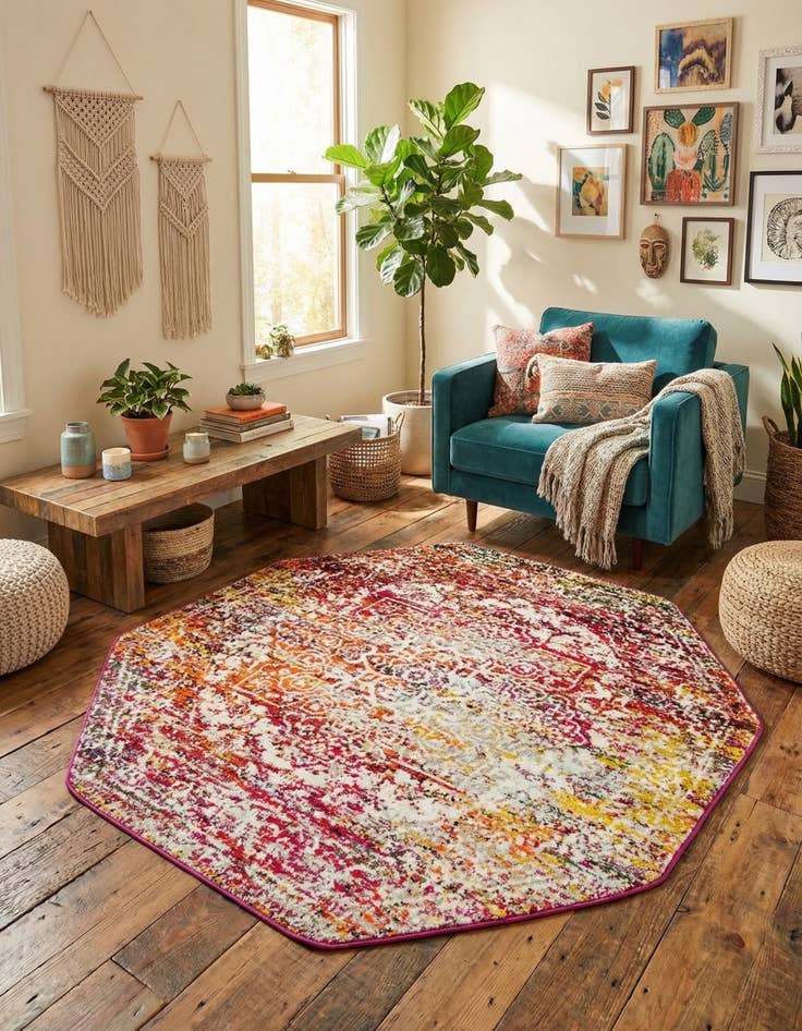 Detail image of 5' 3 x 5' 3 Arlington Octagon Rug