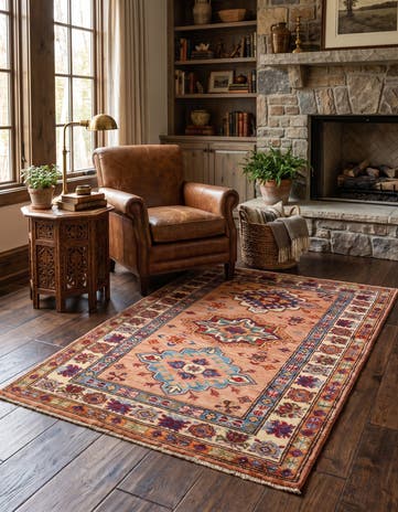 2' 8 x 4' Hand Knotted Kazak Rug