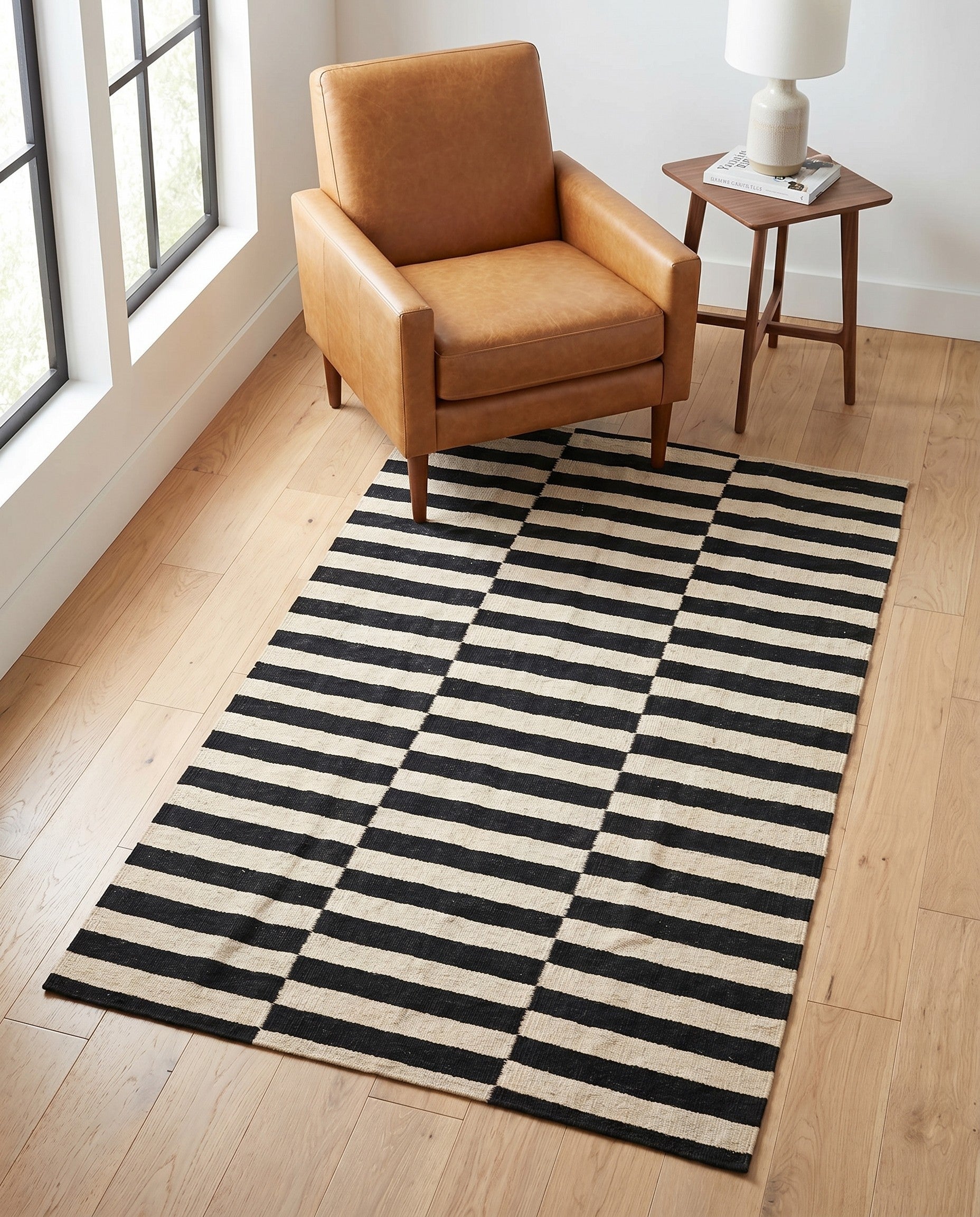 3' 5 x 6' 3 Hand Woven Kilim Modern Wool Rug
