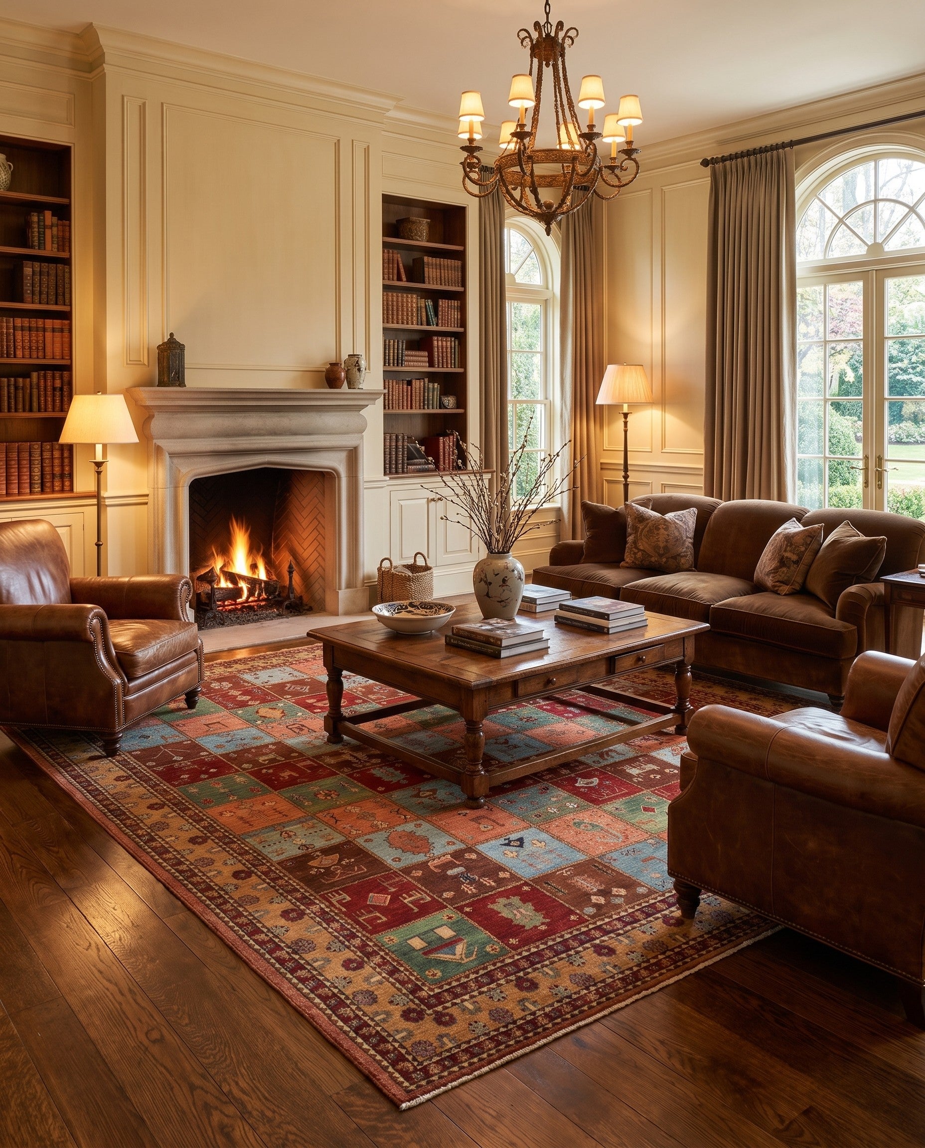 9' 7 x 13' 7 Hand Knotted Bakhtiar Rug