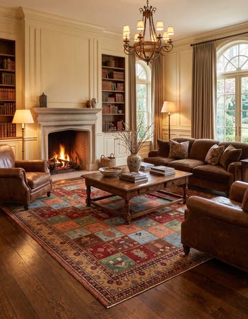 9' 7 x 13' 7 Hand Knotted Bakhtiar Rug