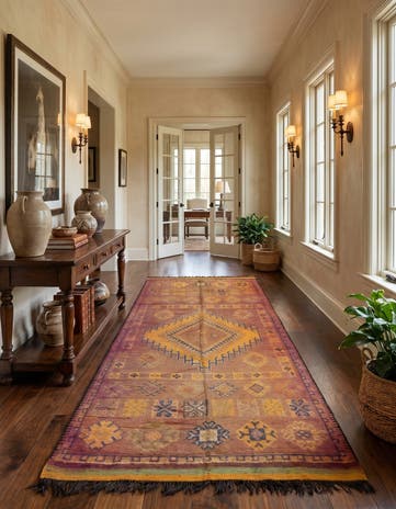 6' 10 x 14' 8 Hand Knotted Moroccan Wool Runner Rug