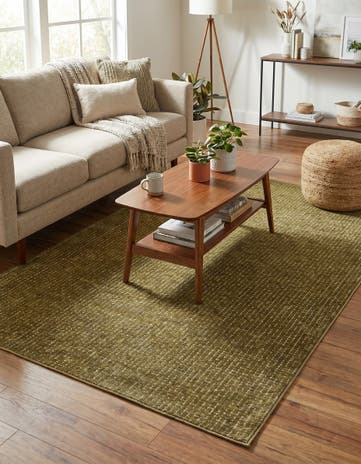 Olive Green Aakaar Rug