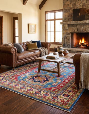 6' 6 x 9' 2 Hand Knotted Kazak Rug