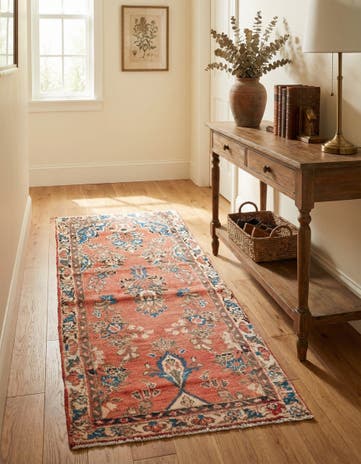 2' 3 x 4' 9 Hand Knotted Ultra Vintage Persian Wool Runner Rug