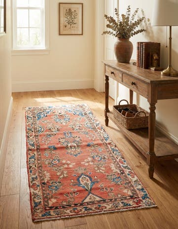 2' 3 x 4' 9 Hand Knotted Ultra Vintage Persian Wool Runner Rug