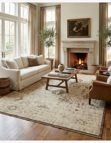 10' 7 x 13' 8 Hand Knotted Oushak Wool Rug