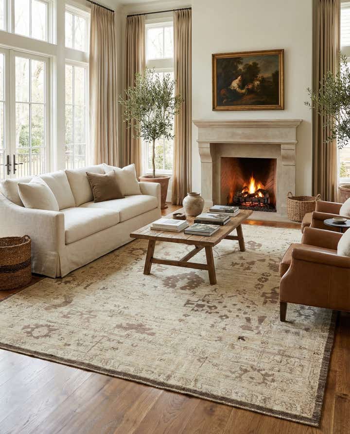 10' 7 x 13' 8 Hand Knotted Oushak Wool Rug