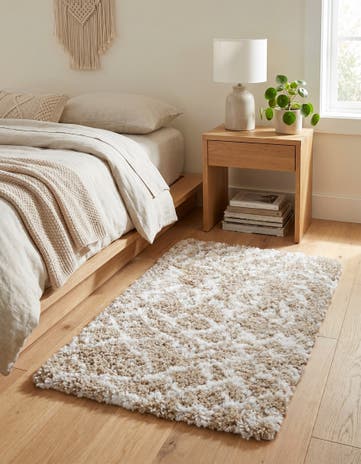 Taupe Marrakesh Shag Rug
