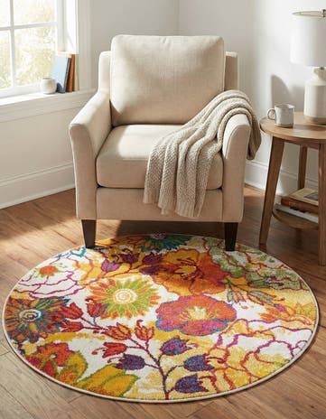 Ivory Tuscany Round Rug