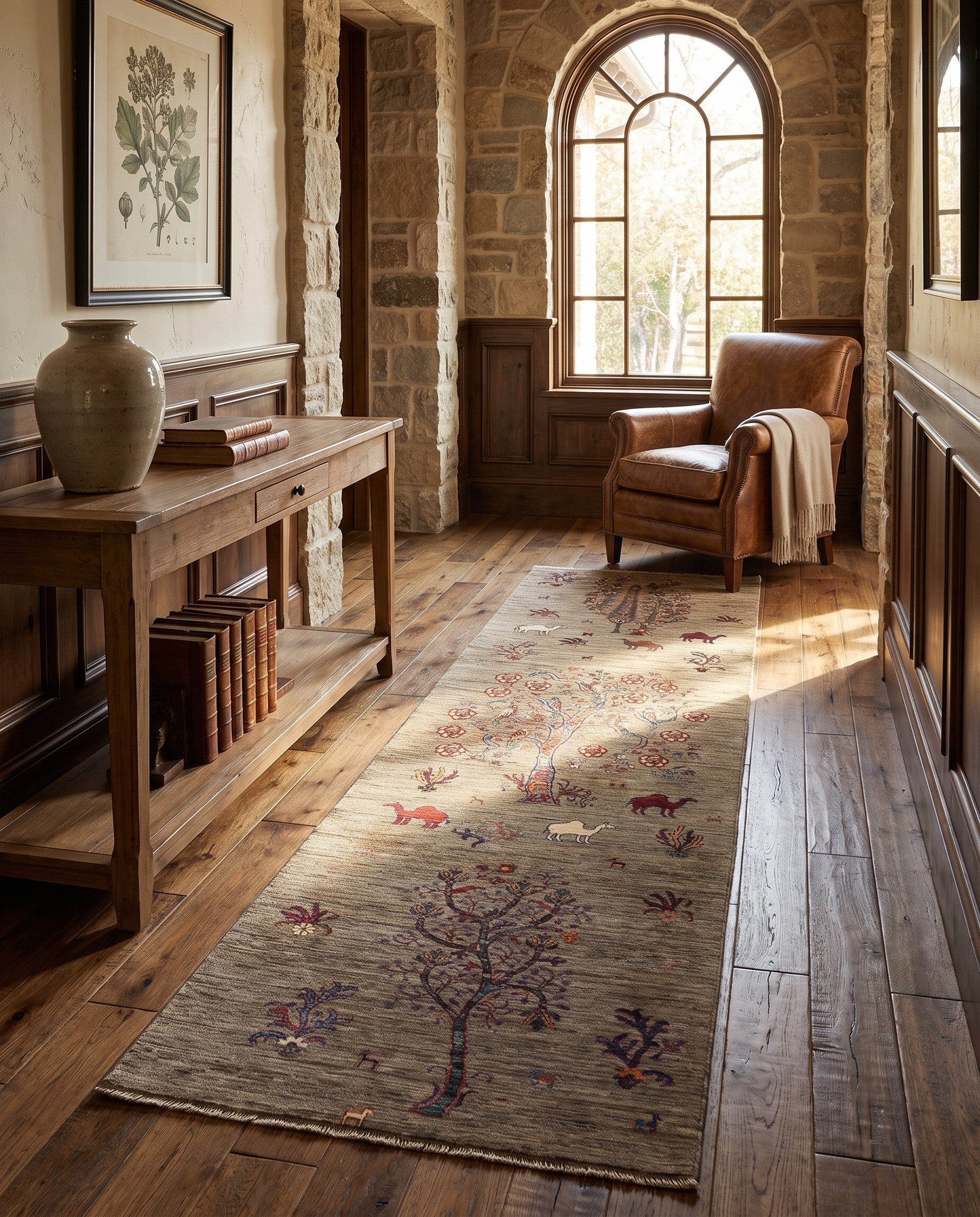 2' 9 x 9' 8 Hand Knotted Ariana Ziegler Runner Rug