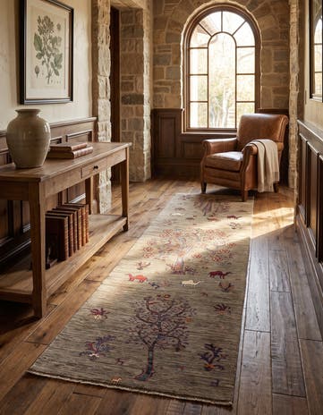 2' 9 x 9' 8 Hand Knotted Ariana Ziegler Runner Rug