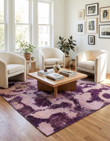 5' 2 x 5' 10 Hand Knotted Ultra Vintage Persian Wool Square Rug