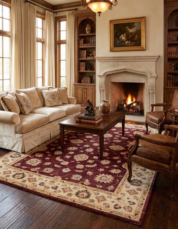 6' 9 x 9' 8 Hand Knotted Ziegler Rug