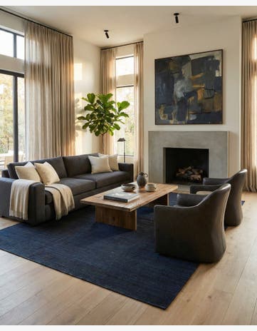 7' x 9' 2 Hand Woven Kilim Modern Wool Rug