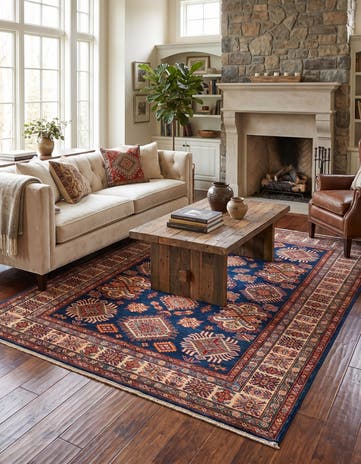 160cm x 200cm Hand Knotted Kazak Rug