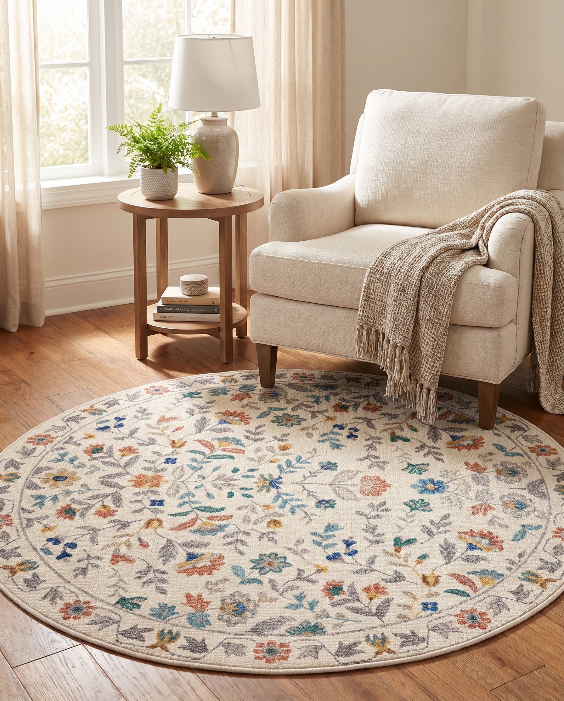 125cm x 125cm Blossom Round Rug