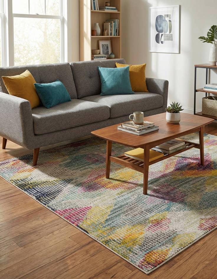 Detail image of 5' x 7' Washable Theia Rug