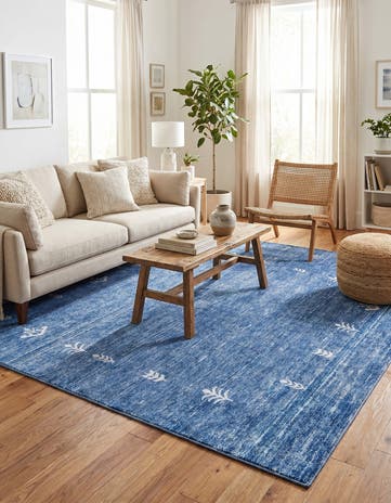 Navy Blue Gabbeh Square Rug