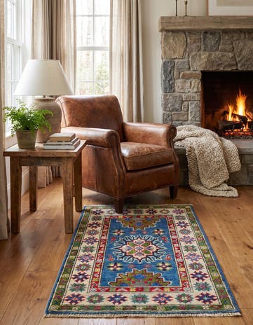 2' 1 x 2' 11 Hand Knotted Kazak Rug