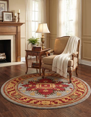 Light Blue Sara Round Rug