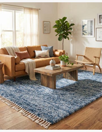 Blue Athena Shag Rug