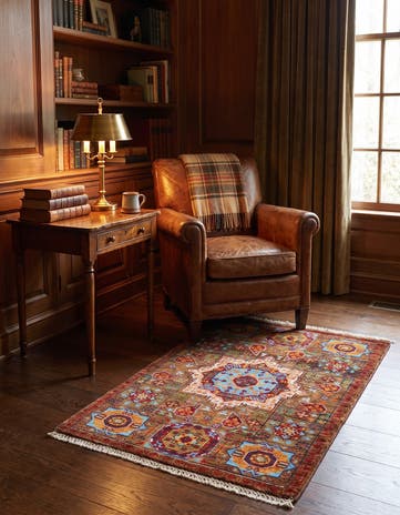 2' x 3' Hand Knotted Mamluk Ziegler Rug