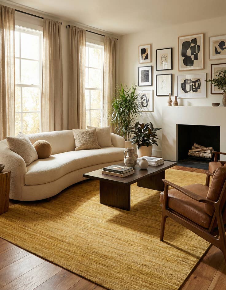 Detail image of 6' 11 x 9' 6 Hand Woven Kilim Modern Wool Rug