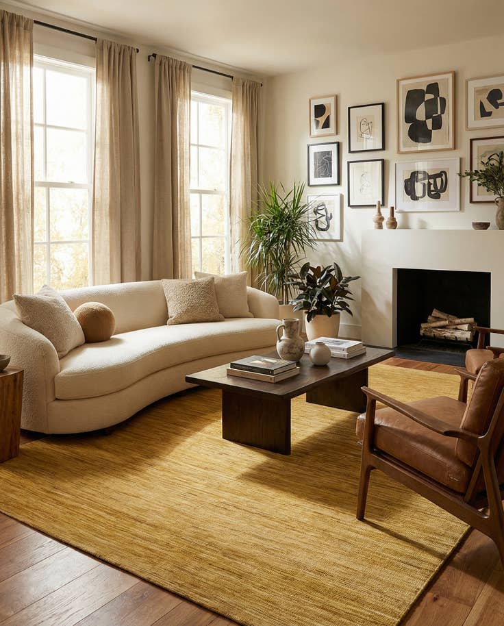 Detail image of 6' 11 x 9' 6 Hand Woven Kilim Modern Wool Rug