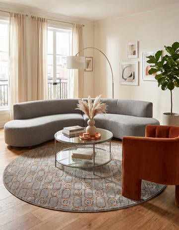 7' 10 x 7' 10 Vogue Geo Round Rug