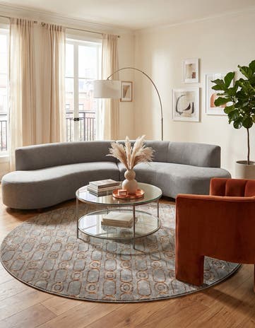 7' 10 x 7' 10 Vogue Geo Round Rug