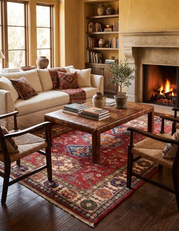 4' 4 x 5' 11 Hand Knotted Kazak Rug