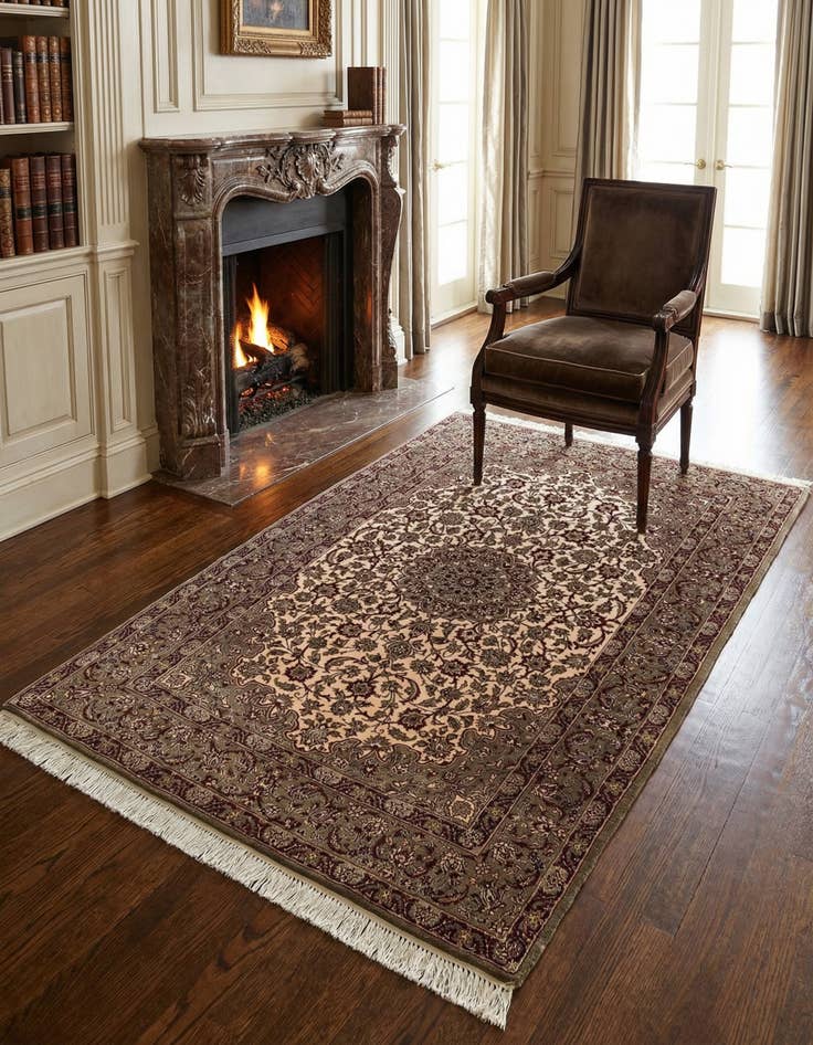 Detail image of 3' 6 x 5' 6 Isfahan Rug